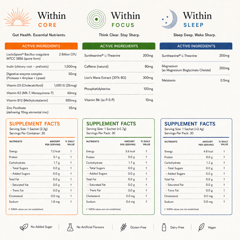 Within System - Core, Focus, Sleep
